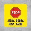 Naklejka podłogowa "Jedna osoba przy kasie" ZK-33