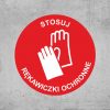 Naklejka podłogowa "Stosuj rękawiczki ochronne" ZK-02
