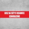 Naklejka podłogowa "Kosz na zużyte rękawice jednorazowe" ZK-28